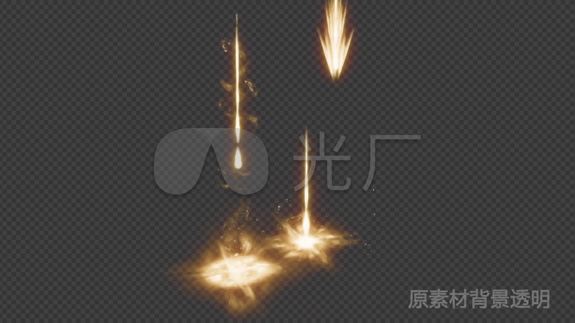 视频素材 影视包装 影视特效 后羿光箭坠落(带透明背景)来自视频原始