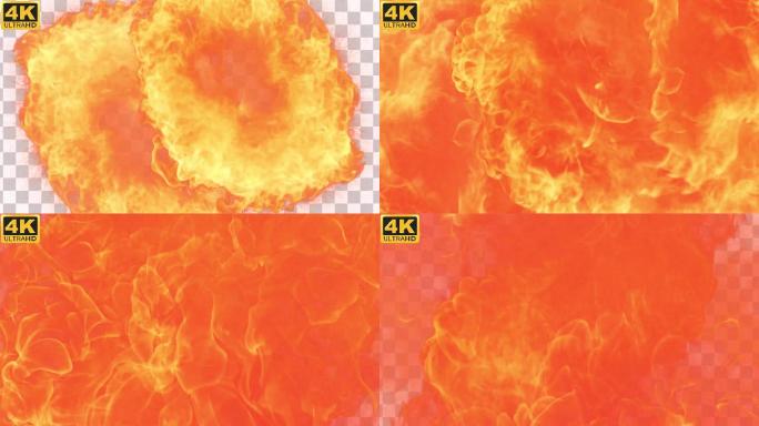 【4K】大火冲屏转场03-alpha通道