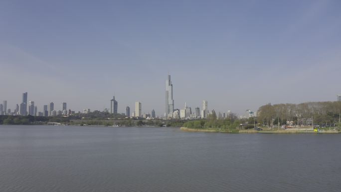 4K-原素材-南京地标建筑玄武湖