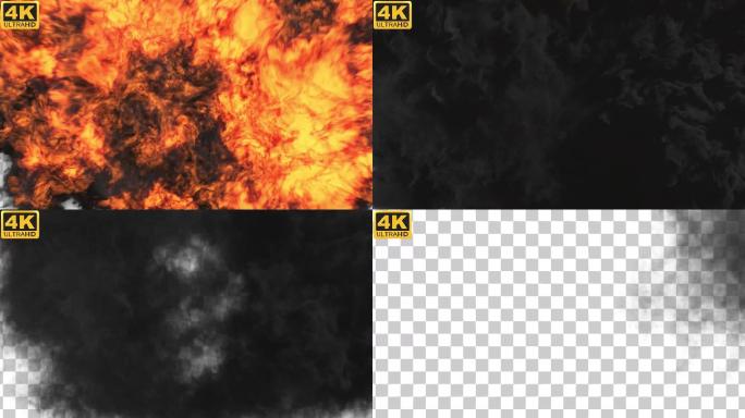 【4K】烈焰转场04-alpha通道