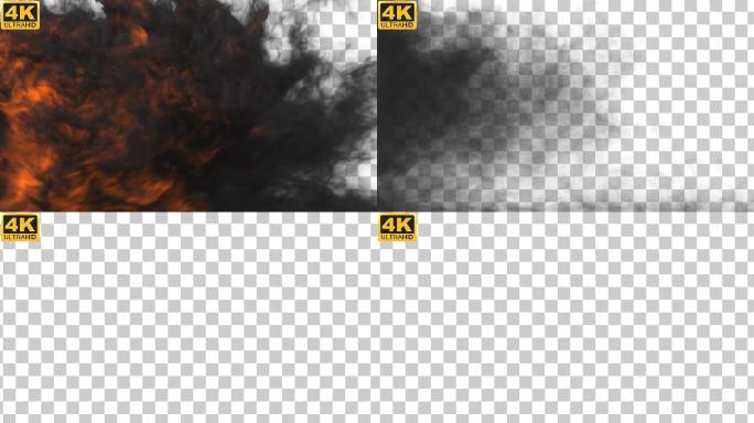 【4K】烈焰转场01-alpha通道