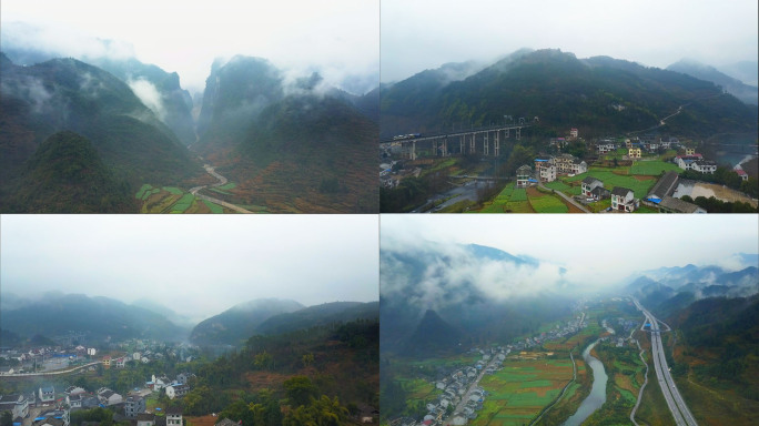 【4K】重庆山村公路航拍