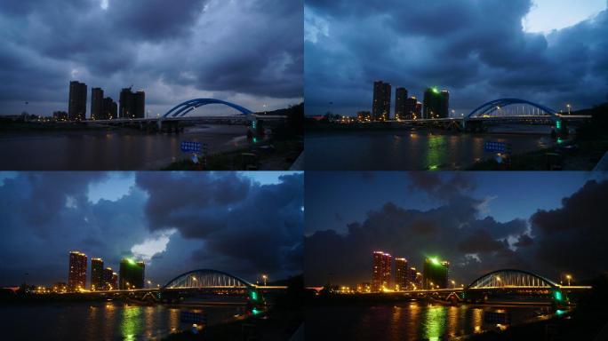 龙港大桥延时摄影