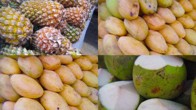 热带水果椰子菠萝芒果
