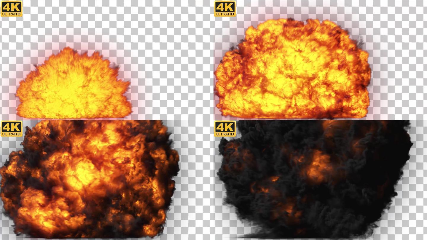 【4K】大爆炸火焰03-alpha通道