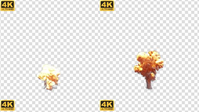 【4K】爆炸火焰升腾40-alpha通道