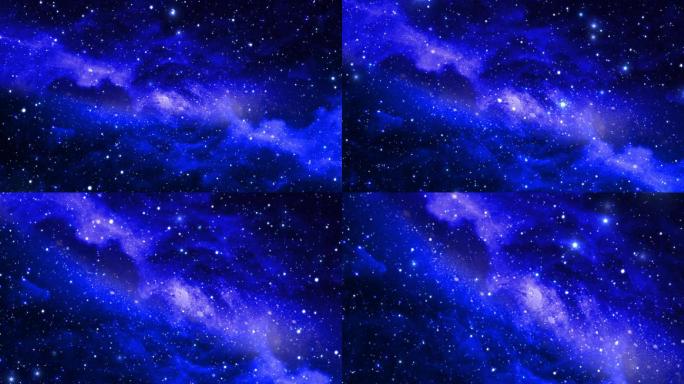 大气蓝色粒子星空星空动态视频素材星云