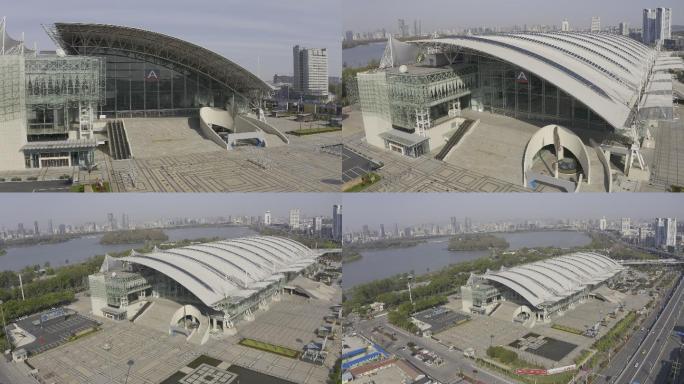 4K-log原素材-南京国际展览中心航