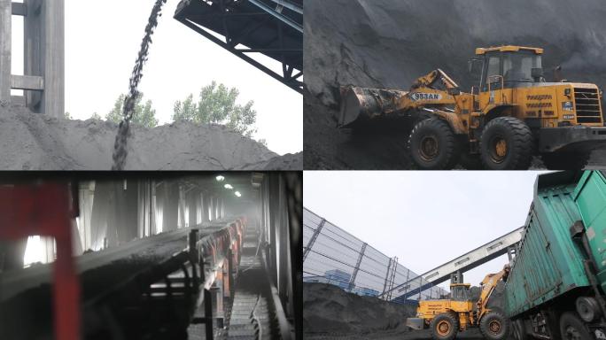 挖掘机在煤矿上挖煤