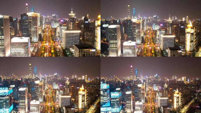 航拍延时-世纪大道及上海城市全景