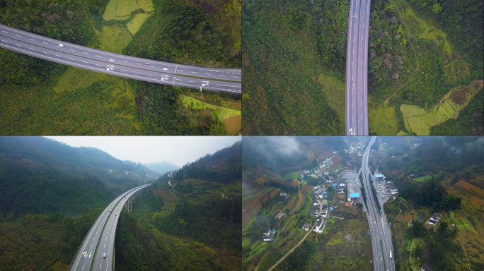 【4K】山间高速公路服务区