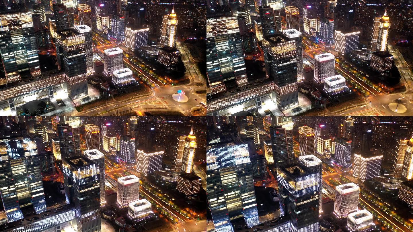 4K延时-航拍世纪大道及上海城市全景