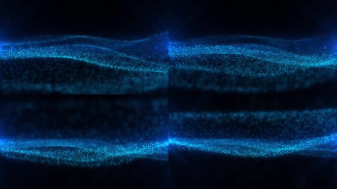 3119 4K飘动蓝色粒子光效背景