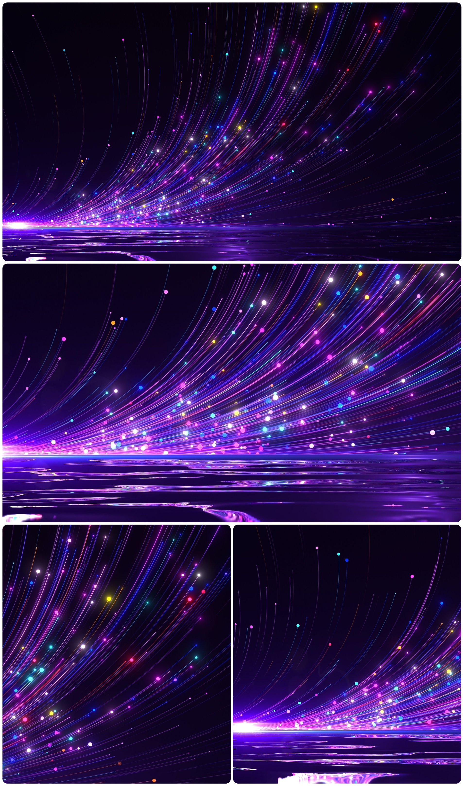 4k唯美多彩梦幻粒子上升视频背景_3840x2160_高清视频素材下载(编号