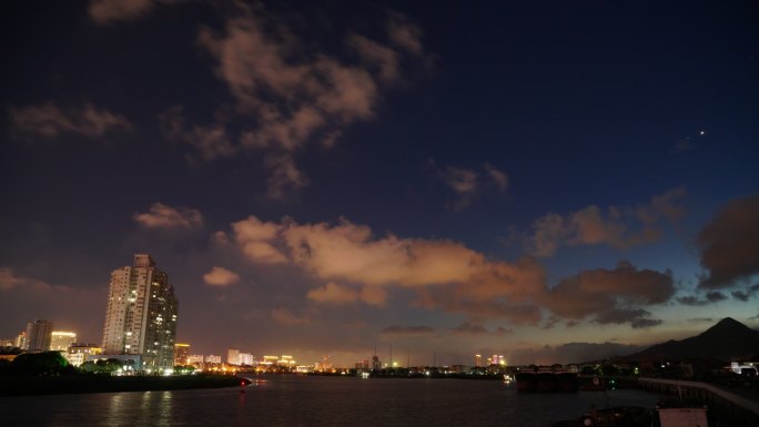 鳌江江湾夜景延时