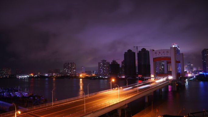 瓯南大桥夜景延时