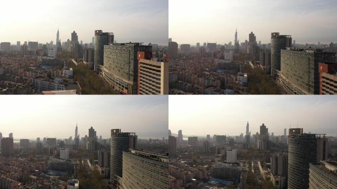 4K-原素材-南京城市大景航拍
