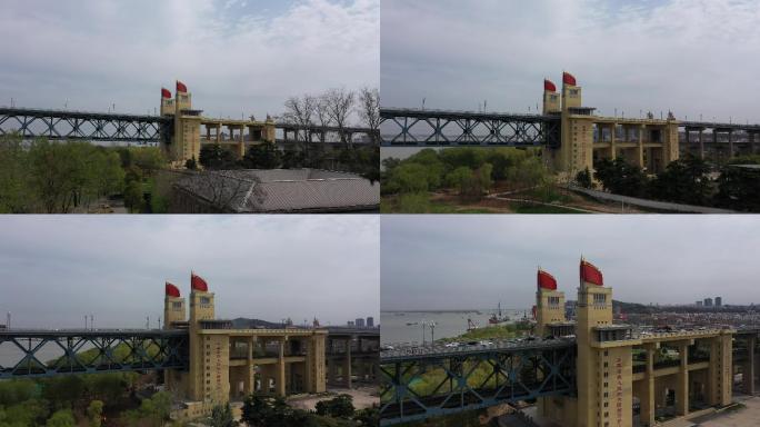 4K-原素材-南京长江大桥航拍1