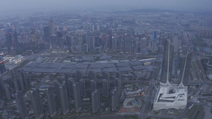 4K-HLG原素材-南京国际博览中心航拍