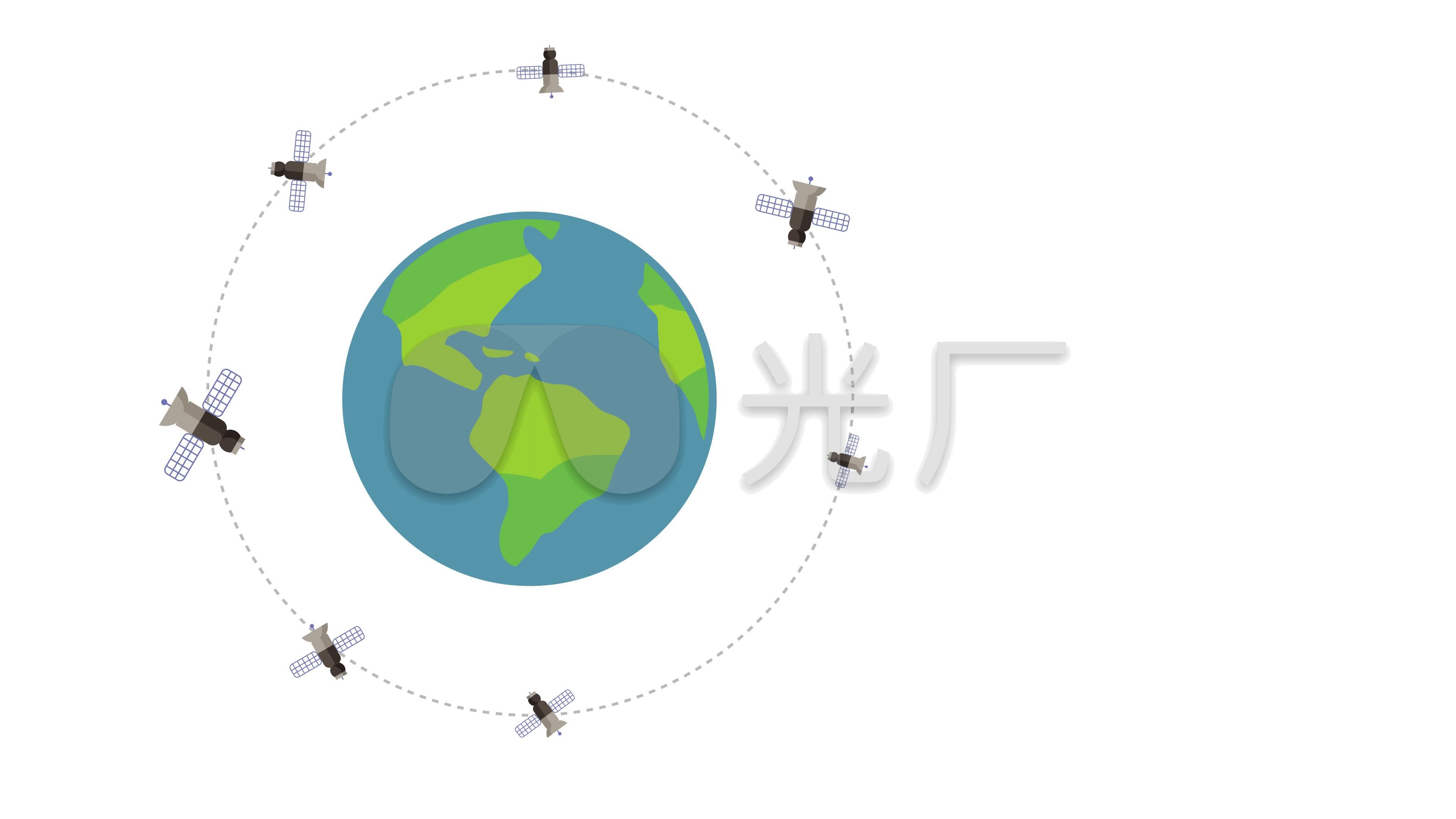 mg地球卫星旋转动画素材