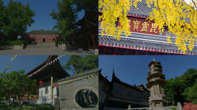 南京栖霞山栖霞山栖霞寺寺庙银杏树