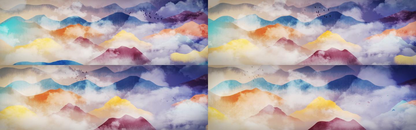 超宽屏唯美山川视频素材