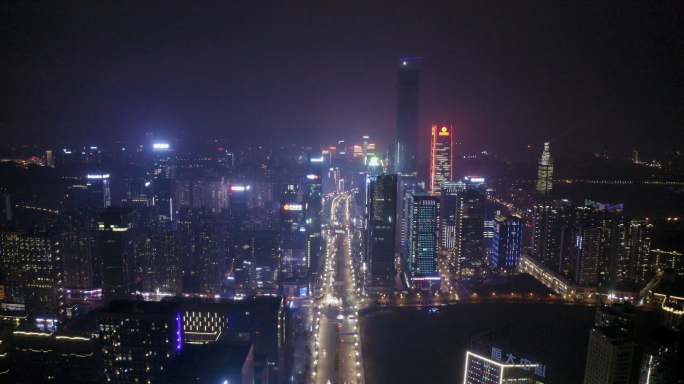 贵阳观山湖航拍夜景