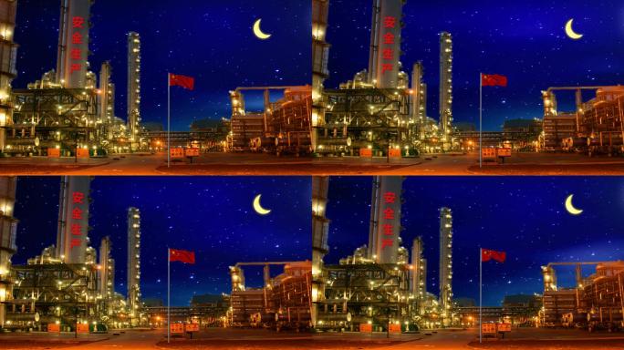 石油石化化工厂水泥厂夜景
