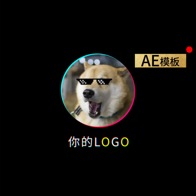 黑白双版抖音LOGO动画适用于头像图片