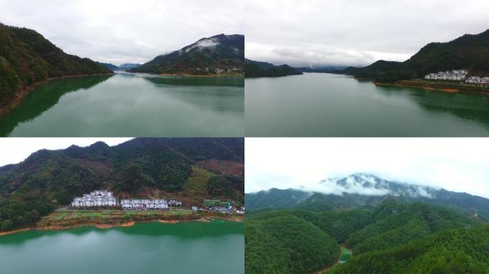 航拍杭州千岛湖中景