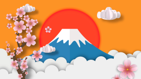 富士山樱花视频素材下载 富士山樱花ae模板下载 Vj师网