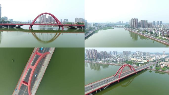 4K-中国德阳彩虹桥航拍