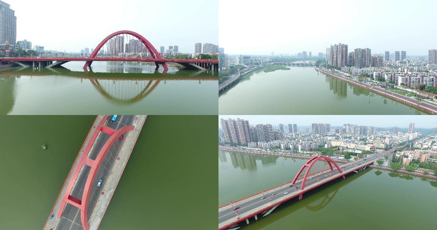 4K-中国德阳彩虹桥航拍