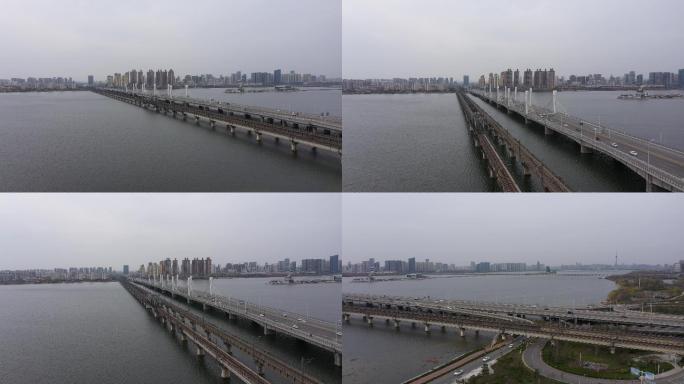 4K-原素材-临沂沂河大桥铁路桥