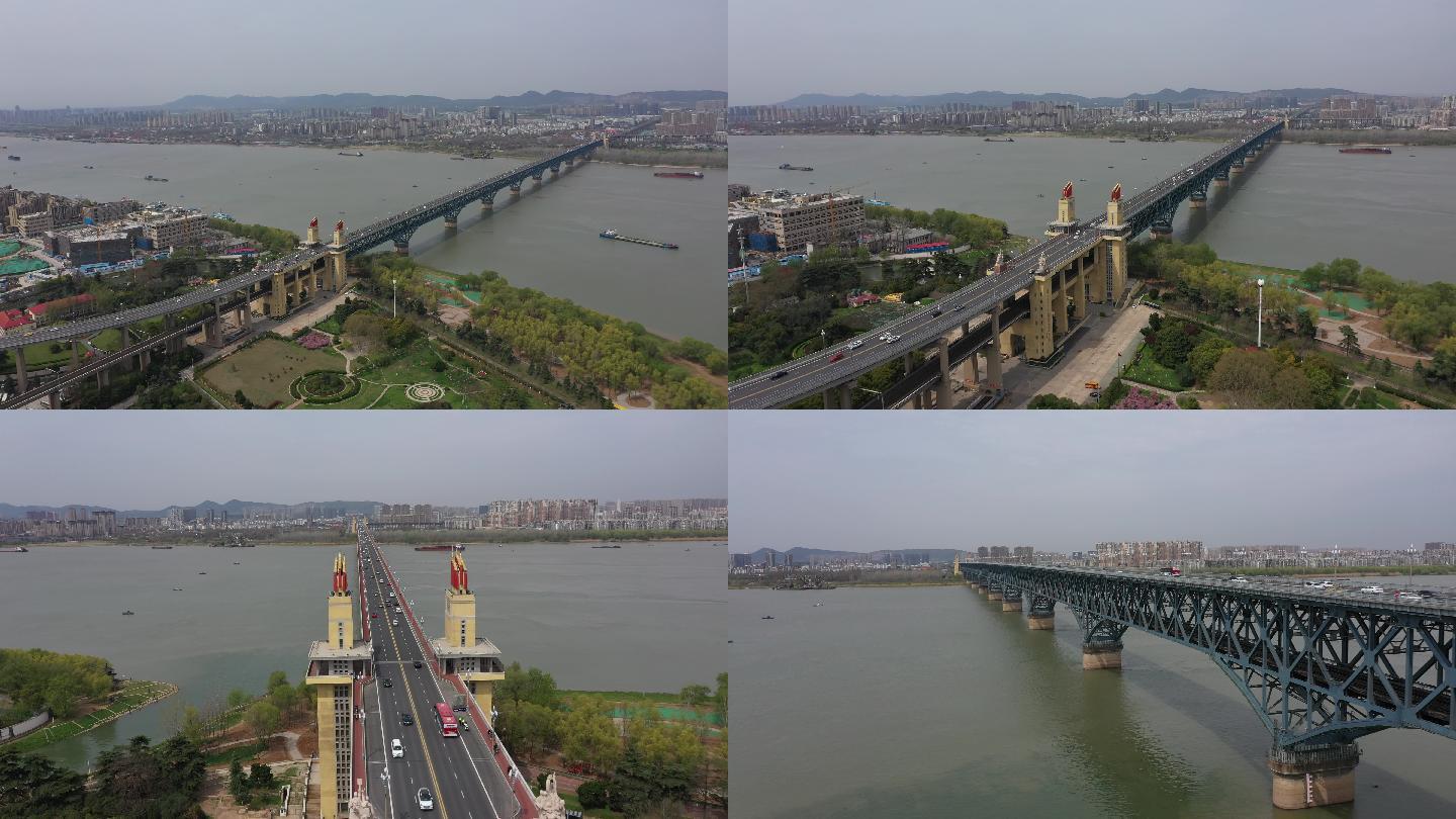 4K-原素材-南京长江大桥航拍12