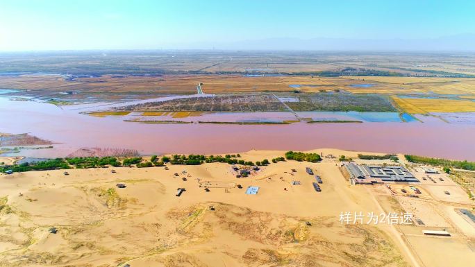 宁夏，黄河、黄沙古渡、景区