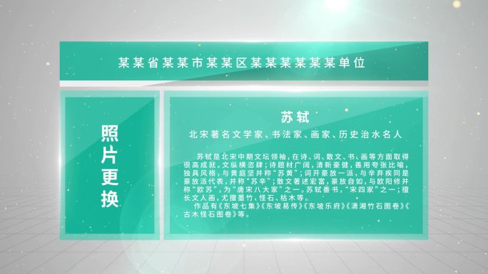 简洁光效杰出员工优秀职工人物介绍AE模板