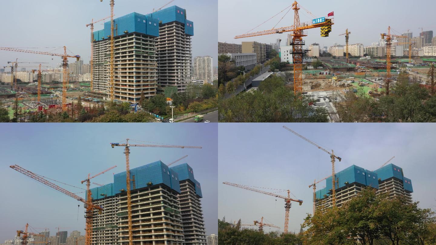 楼盘建筑工地塔吊