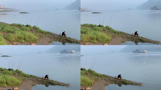岷江边的钓鱼人1（4K）