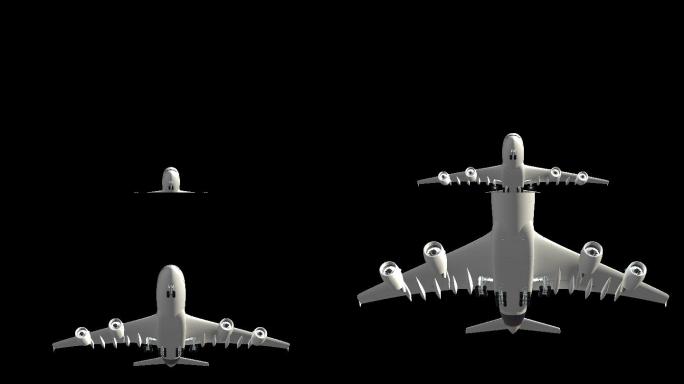 4k飞机带通道航空航空公司3d飞机