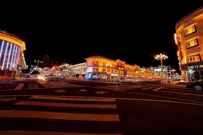 美丽西藏林芝延时摄影林芝旅游夜景