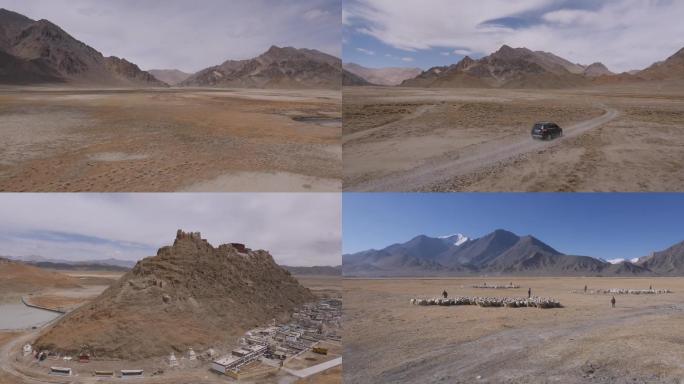西藏日土牧民放羊