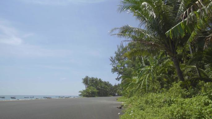 海边公路风景实拍素材