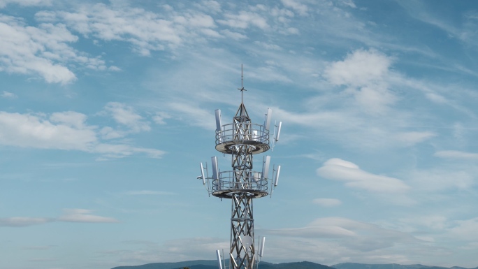 信号发射塔基站5G通讯塔视频素材