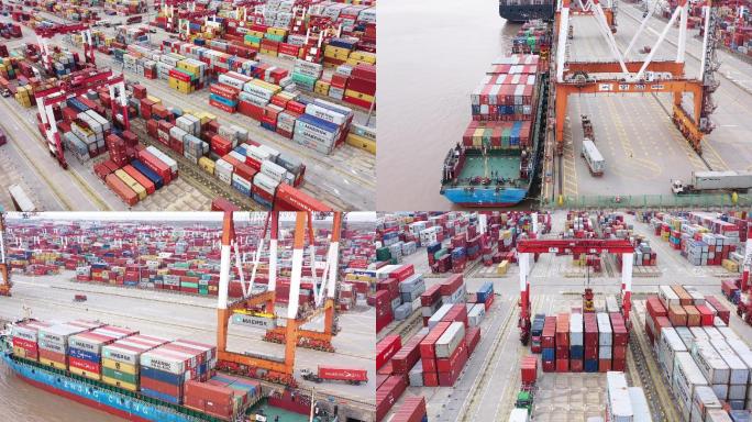 4K集装箱港口国际贸易运输