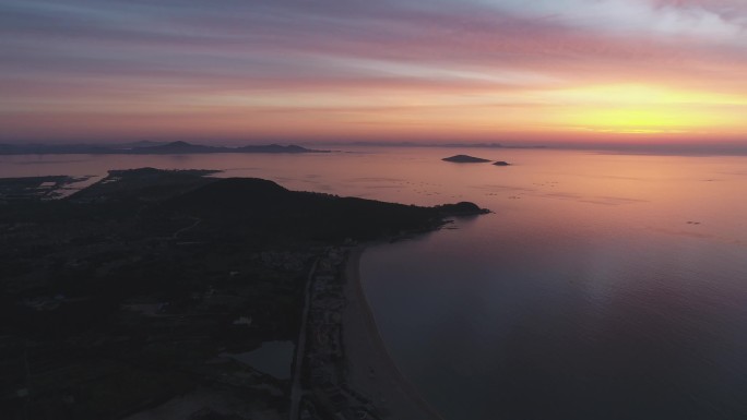 崂山流清河海上日出