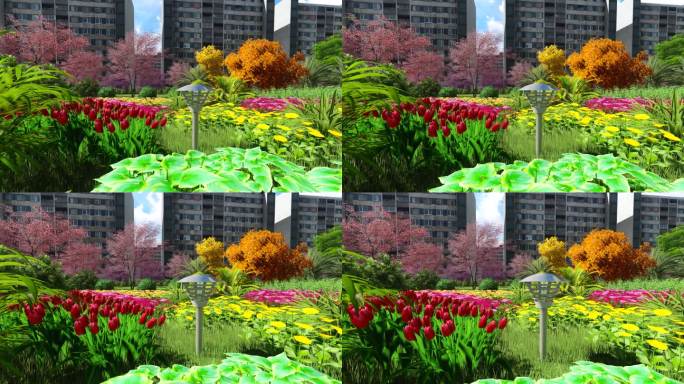 小区景观小品灭蚊设备动画-1