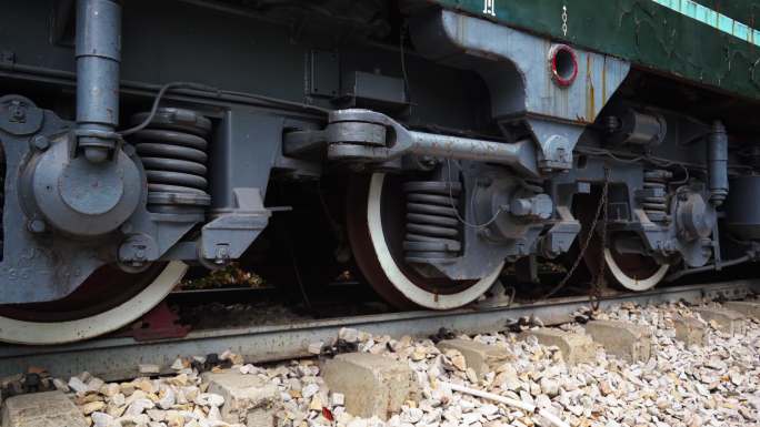 4K内燃机火车头唯美空镜