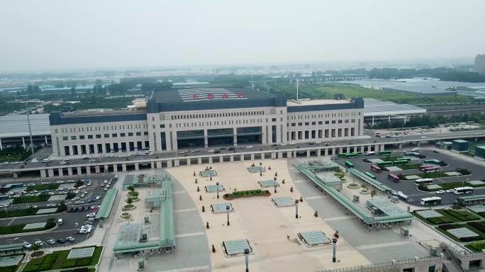 4K长春西站航拍空境