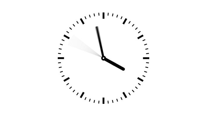 钟表秒针带动态模糊快速转动-alpha